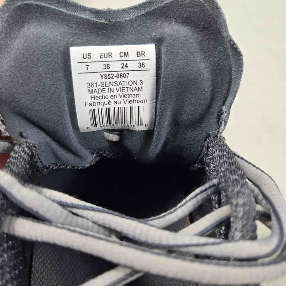 361 Degrees Sensation 3 Womens Running Shoes Grey Pink Y852-0607 US 7